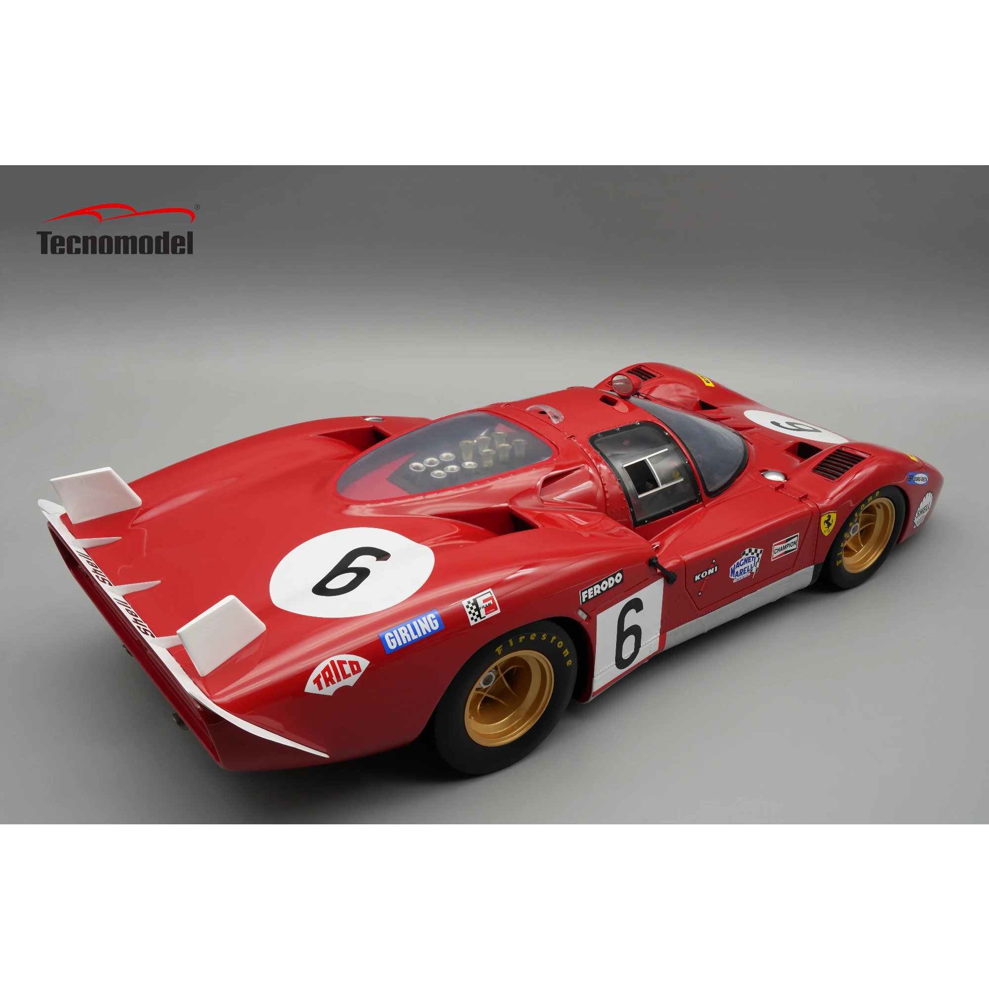 Ferrari 512 S Long Tail SEFAC #6 – 24 Stunden von Le Mans 1970 (Vaccarella / Giunti) Limited Edition Maßstab 1:12