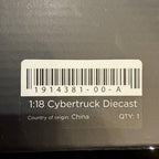 Tesla Cybertruck Offizielles Diecast-Modell 1:18