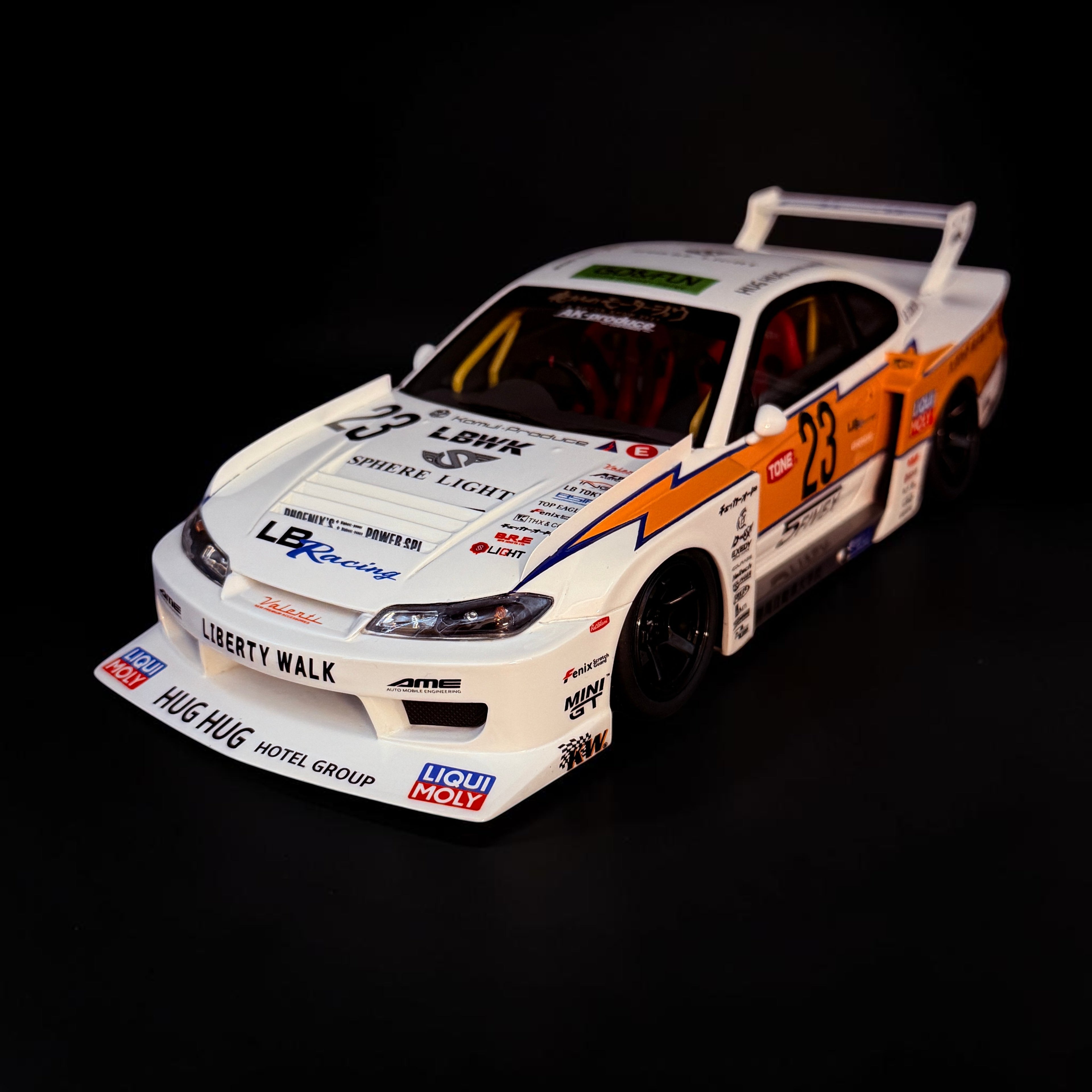 Nissan Silvia S15 LB Super Silhouette #23 Jahr 2021 weiß 1/18 GT-Spirit