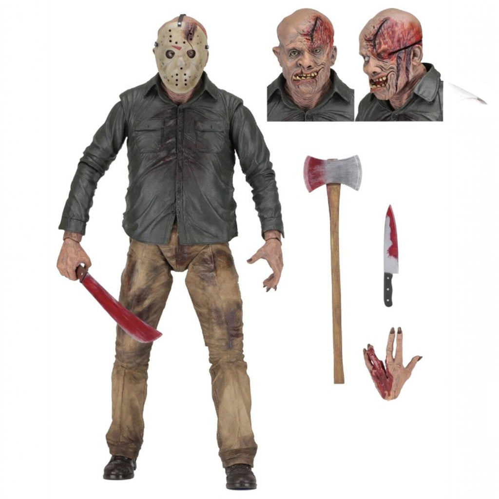 Viernes 13: El capítulo final Figura de acción 1/4 Jason de 46cm de NECA (Muestra de exhibición - Caja abierta)