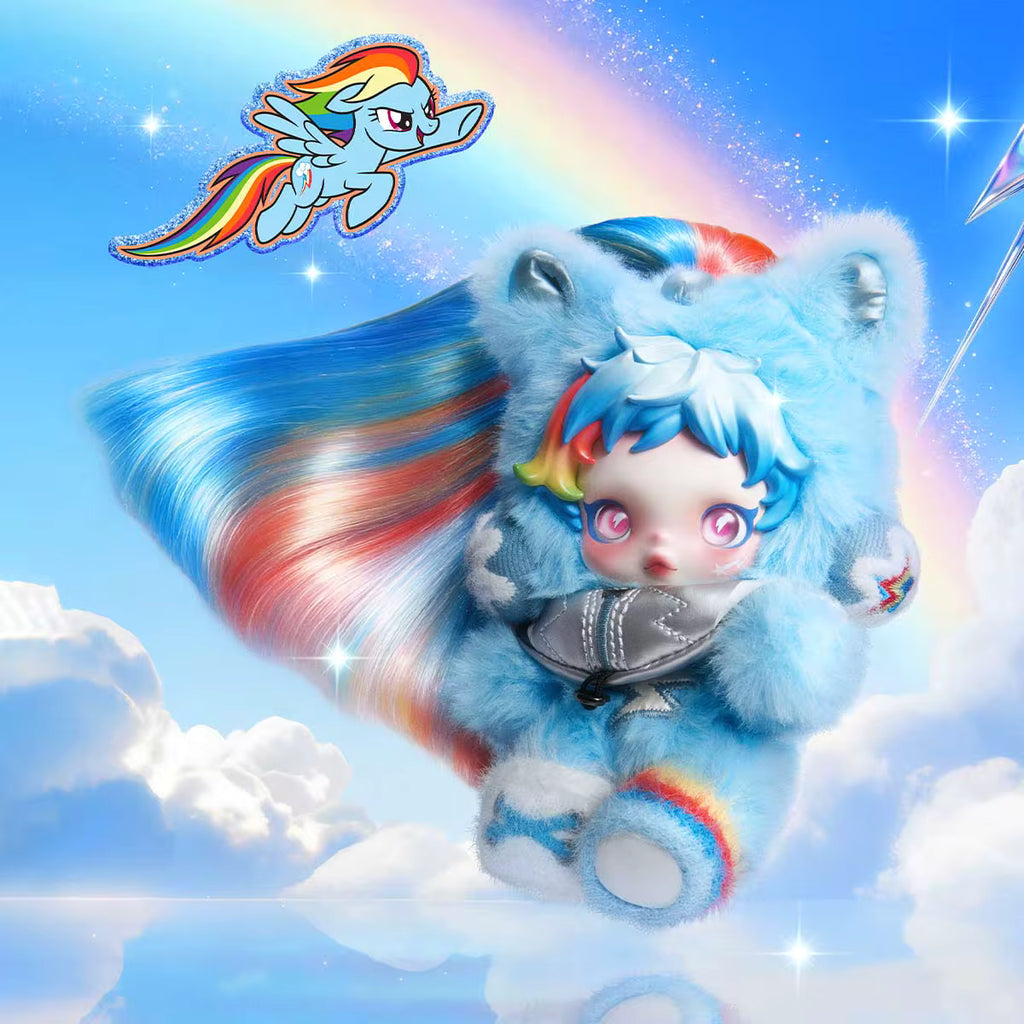 Pendente de boneco de peluche da série SKULLPANDA × My Little Pony