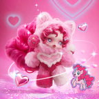 Pendente de boneco de peluche da série SKULLPANDA × My Little Pony