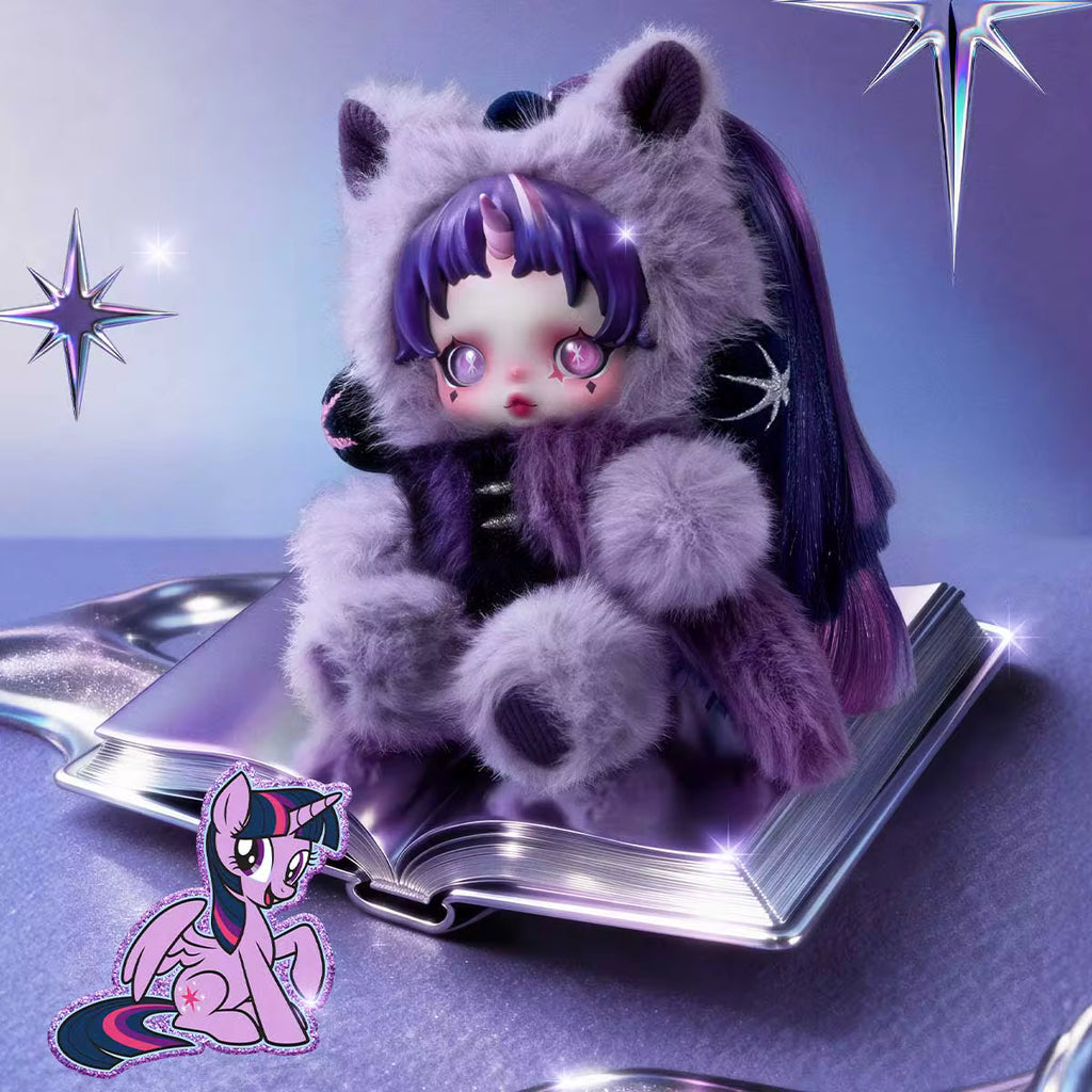 Pendente de boneco de peluche da série SKULLPANDA × My Little Pony