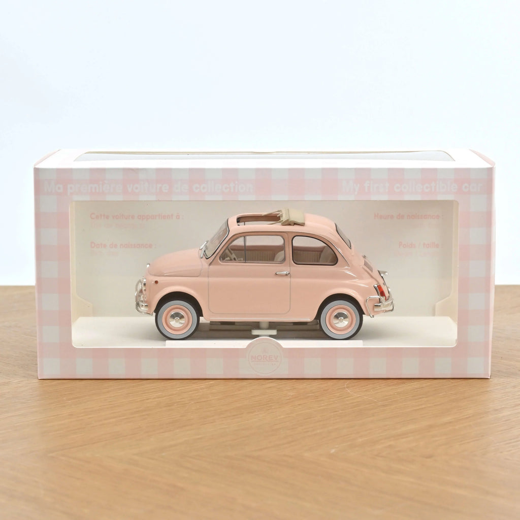 NOREV 1/18 Fiat 500 L - 1968 - rosa/Geburts-Pack
