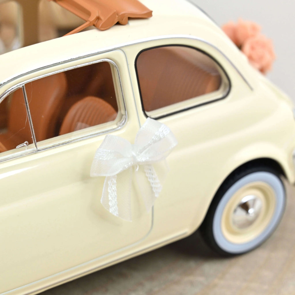 Fiat 500L 1968 Beige Hochzeitsgeschenk 1/18 Just Married