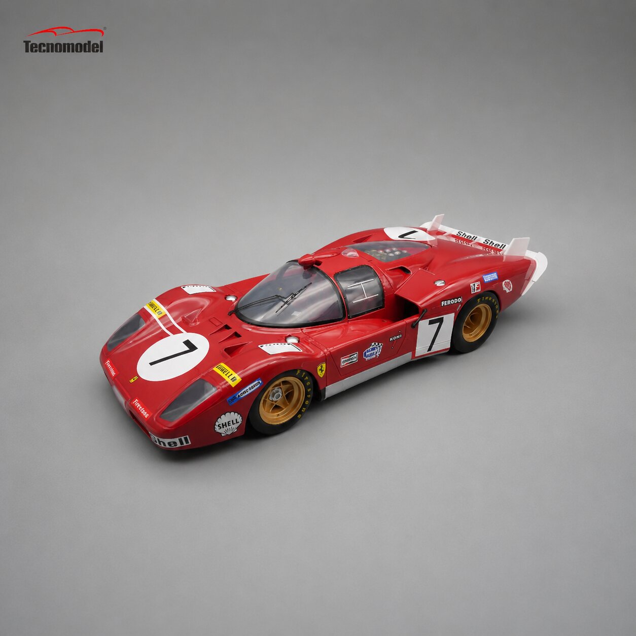 Ferrari 512 S Long Tail SEFAC #7 – 24 Hours of Le Mans 1970 (Bell / Peterson) Limited Edition 1:12 Scale – Tecnomodel