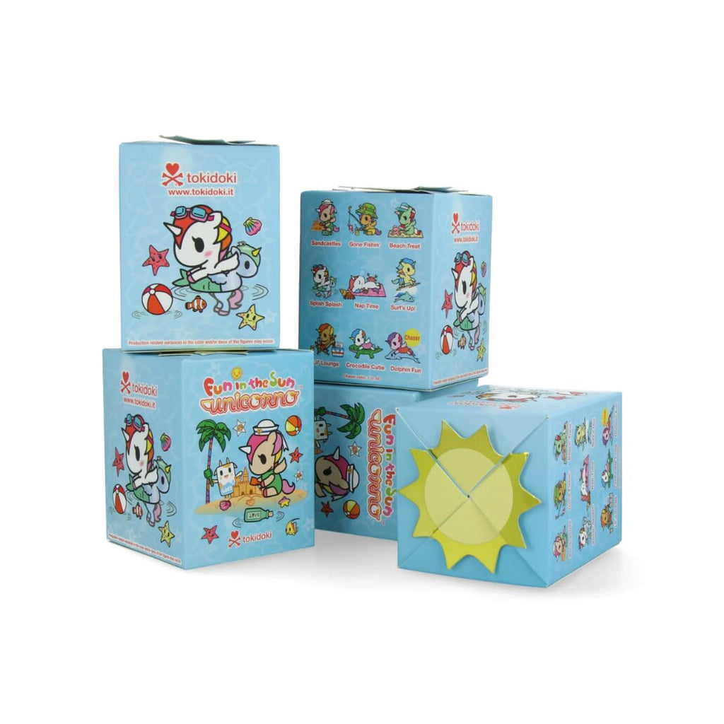 Caja sorpresa de figuras Unicorno Fun in the Sun de TokiDoki