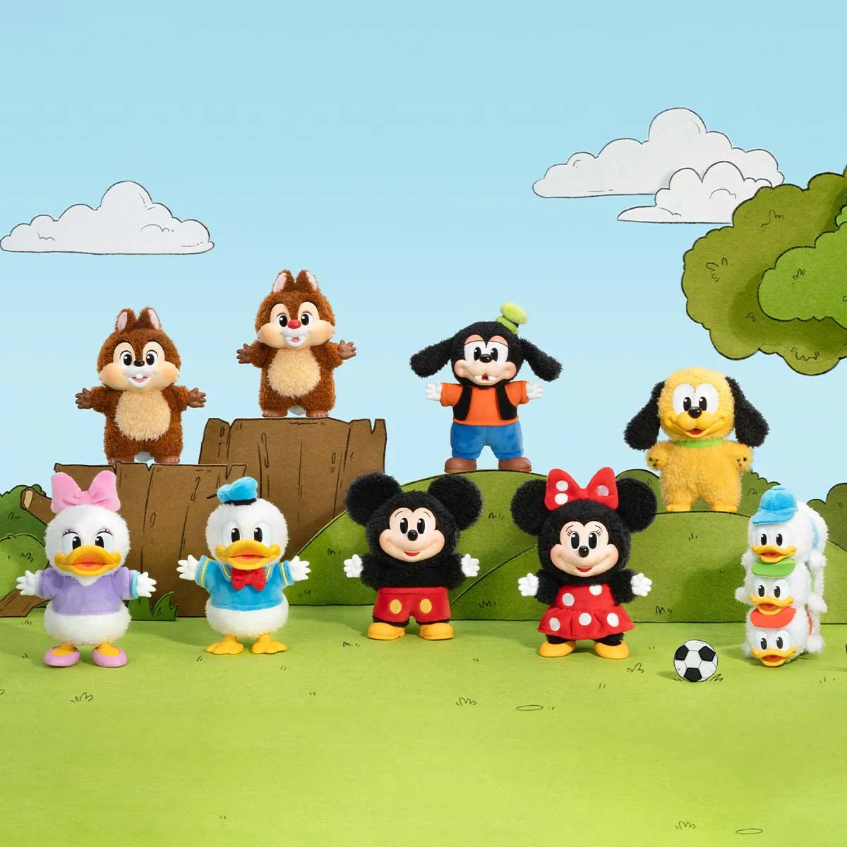 Disney Mickey Family Süß Zusammen Schlüsselanhänger Serie Figuren Überraschungsbox