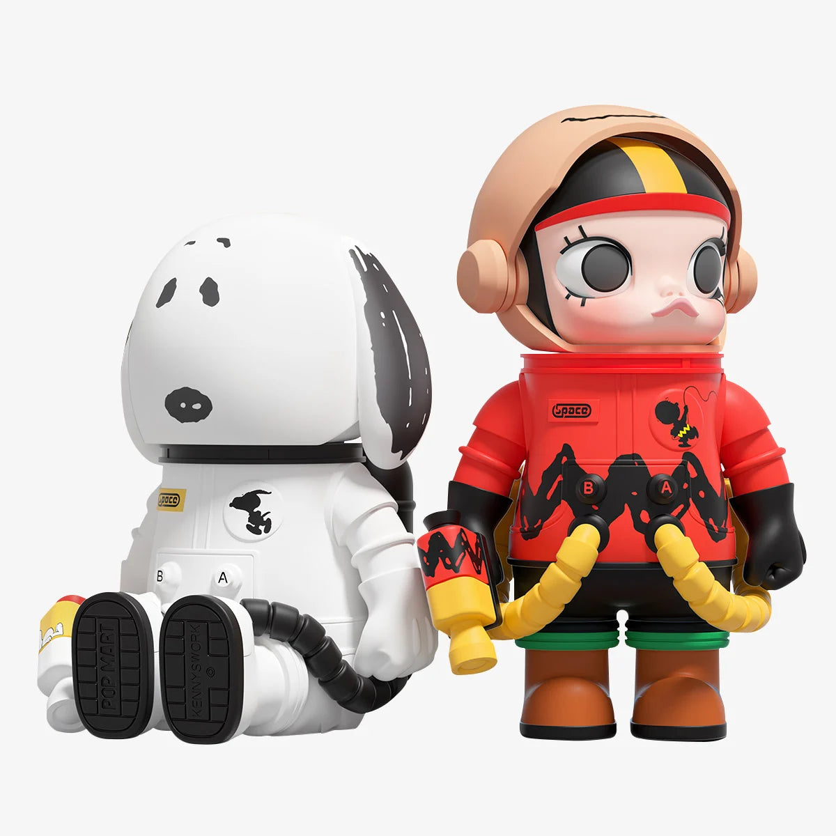 MEGA SPACE MOLLY 100% Charlie Brown & Snoopy Collectible Figures set by POP MART