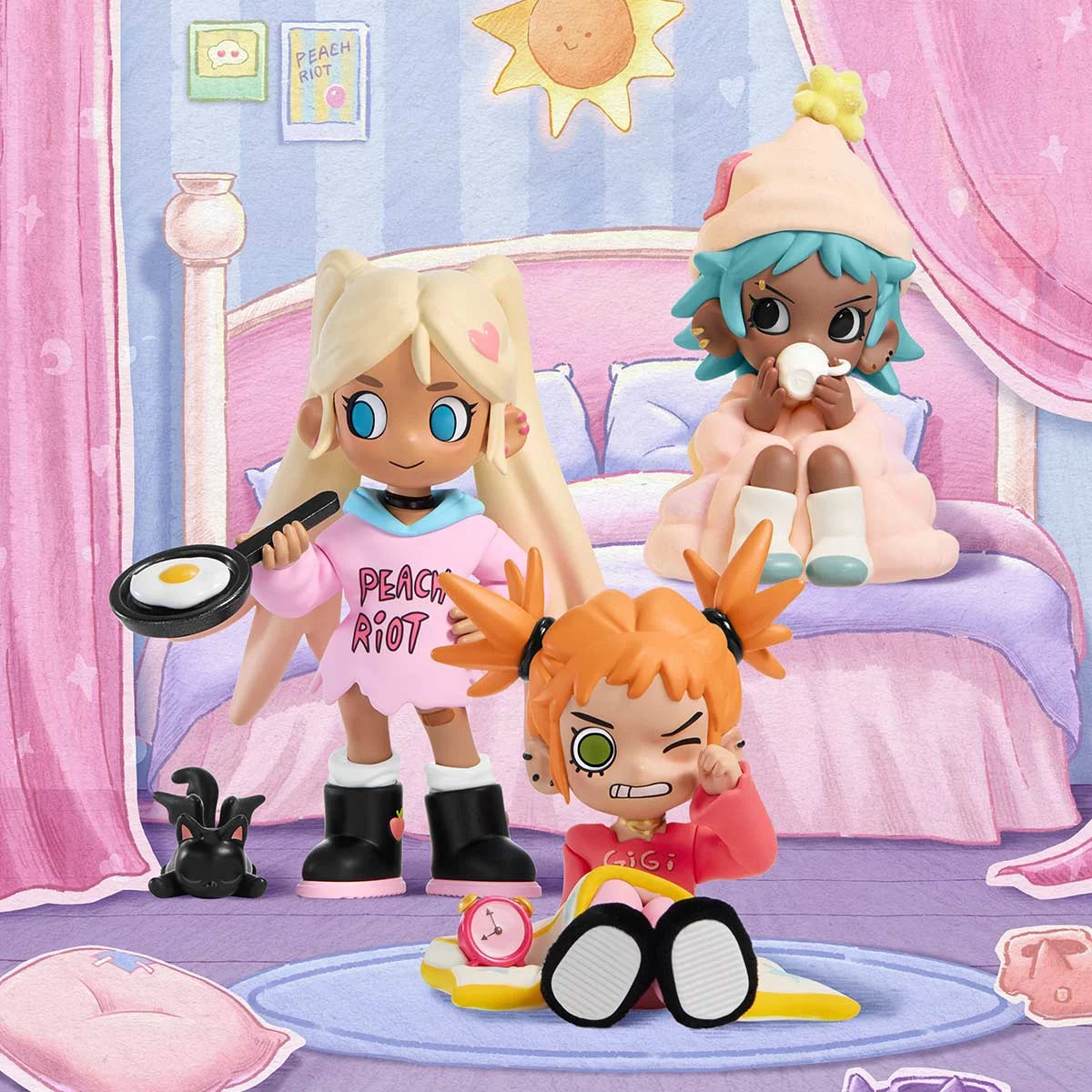 Lil Peach Riot Schlafparty Serie Figuren Blindbox