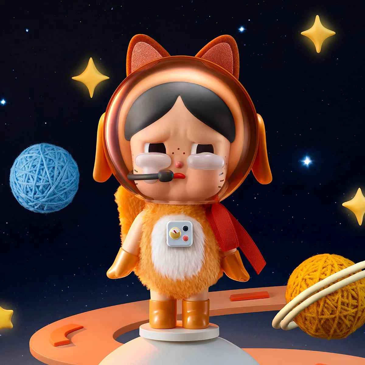 CRYBABY Space Cat Figur Orange
