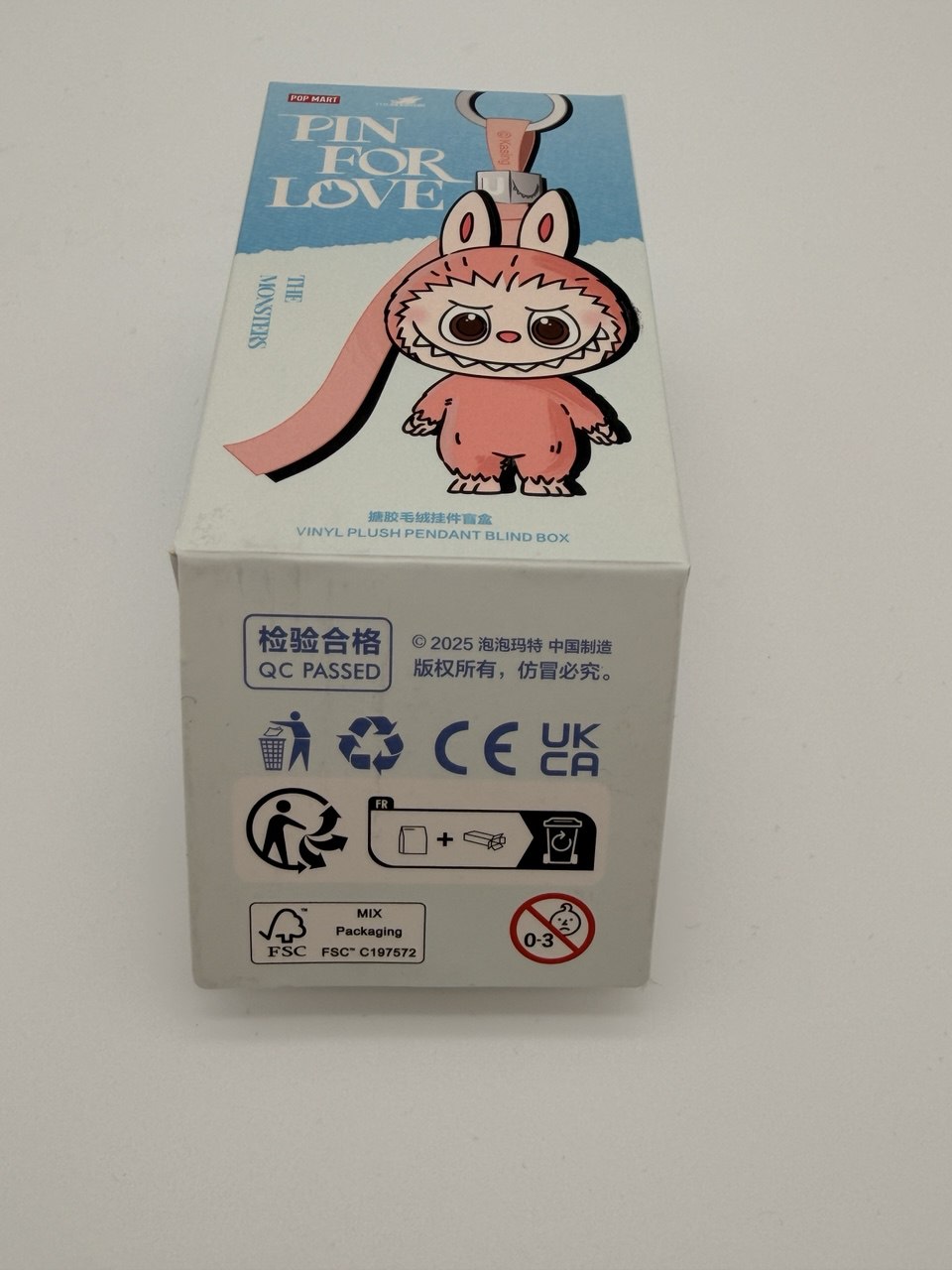 Pop Mart Labubu The Monsters Pin for Love Series "Z" Vinyl Plush Pendant