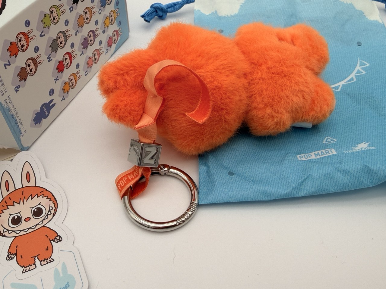 Pop Mart Labubu The Monsters Pin for Love Series "Z" Vinyl Plush Pendant