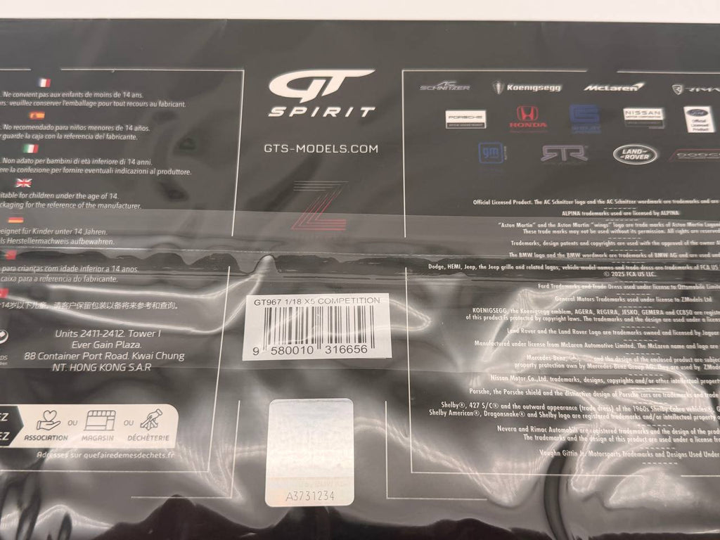 1:18 BMW X5 M Competition (G05)  - GT Spirit - GT967  - Limited Edition