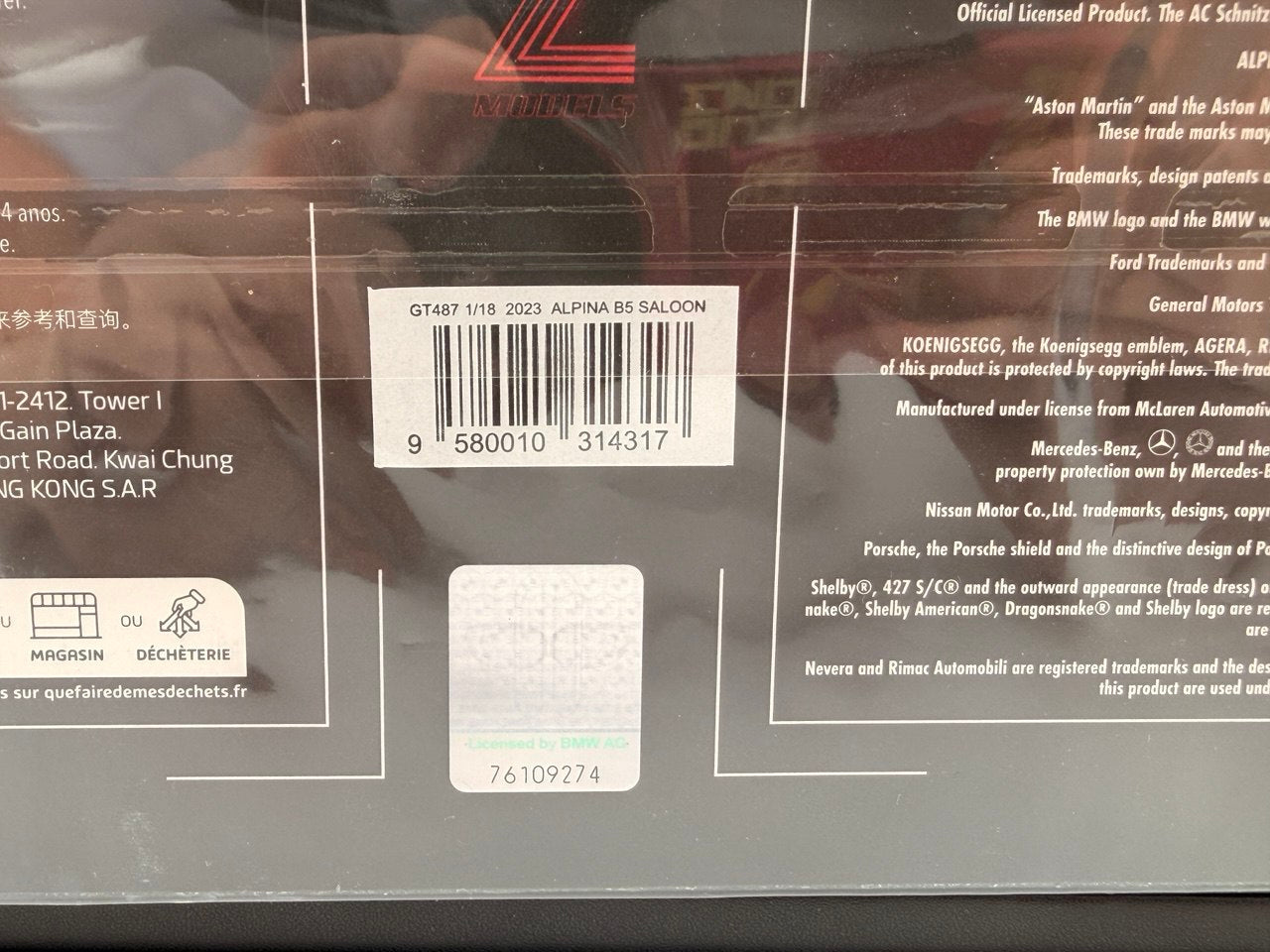 1:18 BMW Alpina B5 Sedan - 5 series (G30)- GT Spirit -  GT487  - Limited Edition