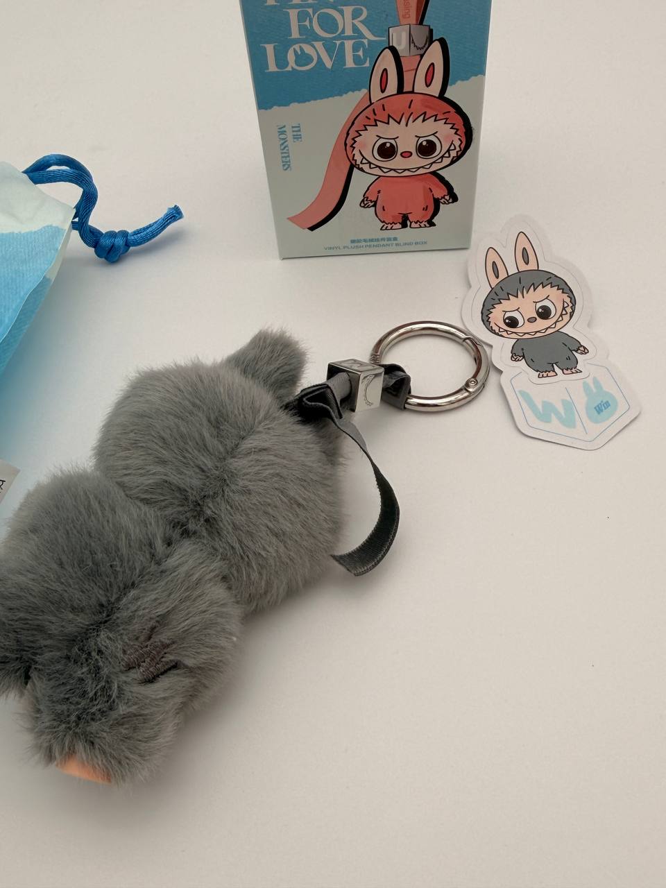 POP MART Labubu The Monsters Pin For Love Series Mini Vinyl Plush Doll Pendant W