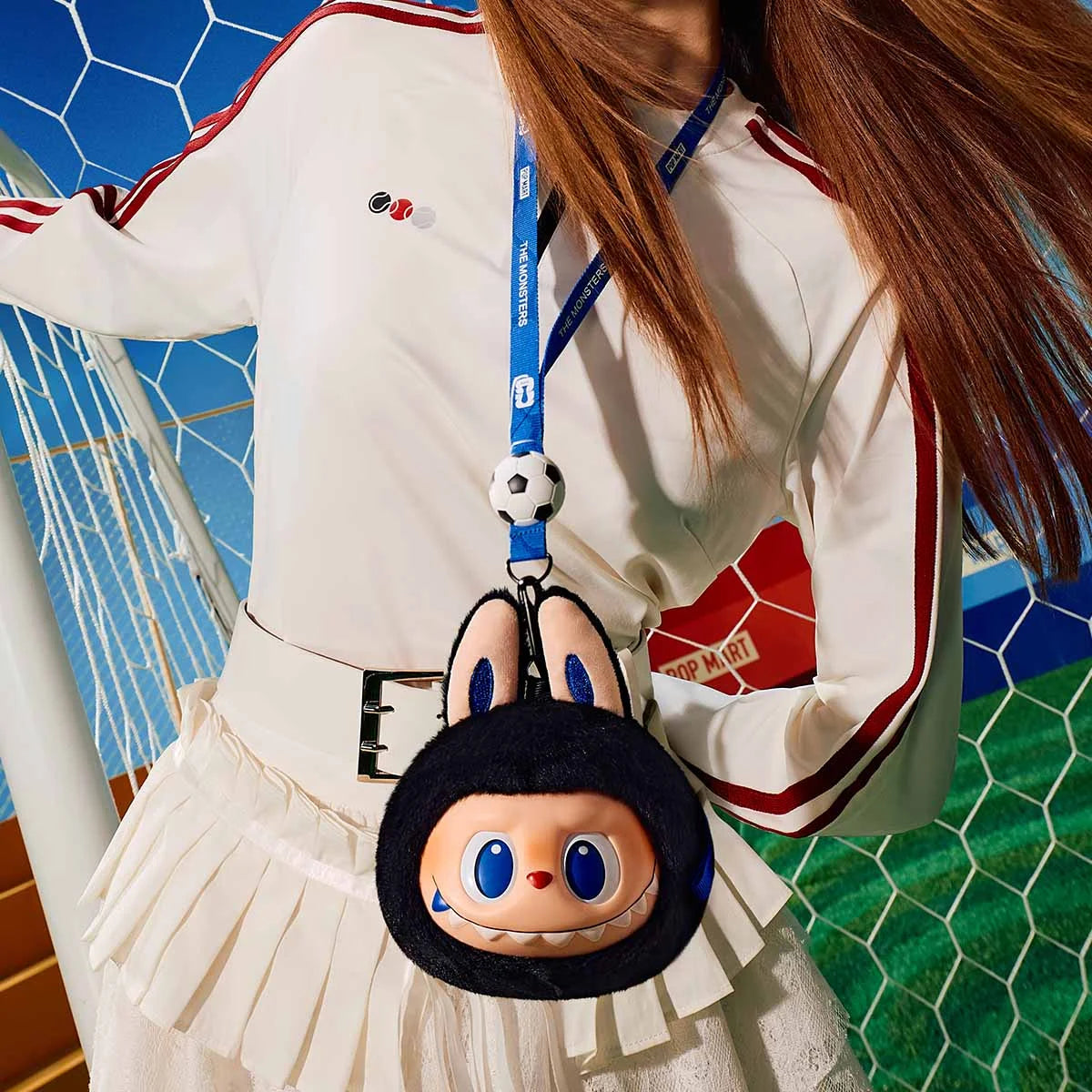 The Monsters × FIFA Series Labubu Vinyl Plush Lanyard & Keychain by POP MART