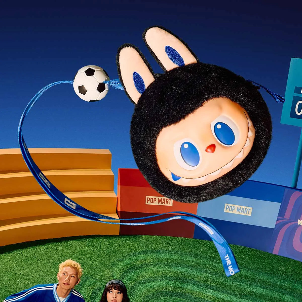The Monsters × FIFA Series Labubu Vinyl Plush Lanyard & Keychain by POP MART