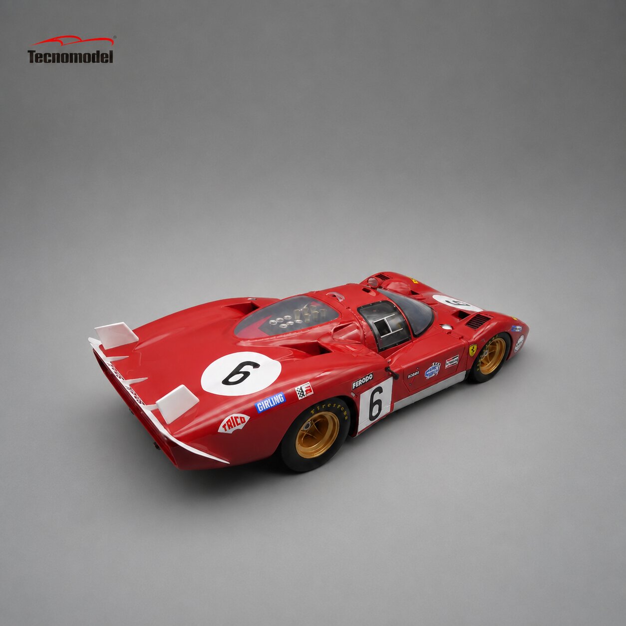 Ferrari 512 S Long Tail SEFAC #6 – 24 Hours of Le Mans 1970 (Vaccarella / Giunti) Limited Edition 1:12 Scale – Tecnomodel