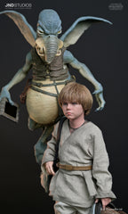 Star Wars: Episodio I – Anakin Skywalker & Watto – Estatua a escala 1:3 (Edición limitada) de JND Studios