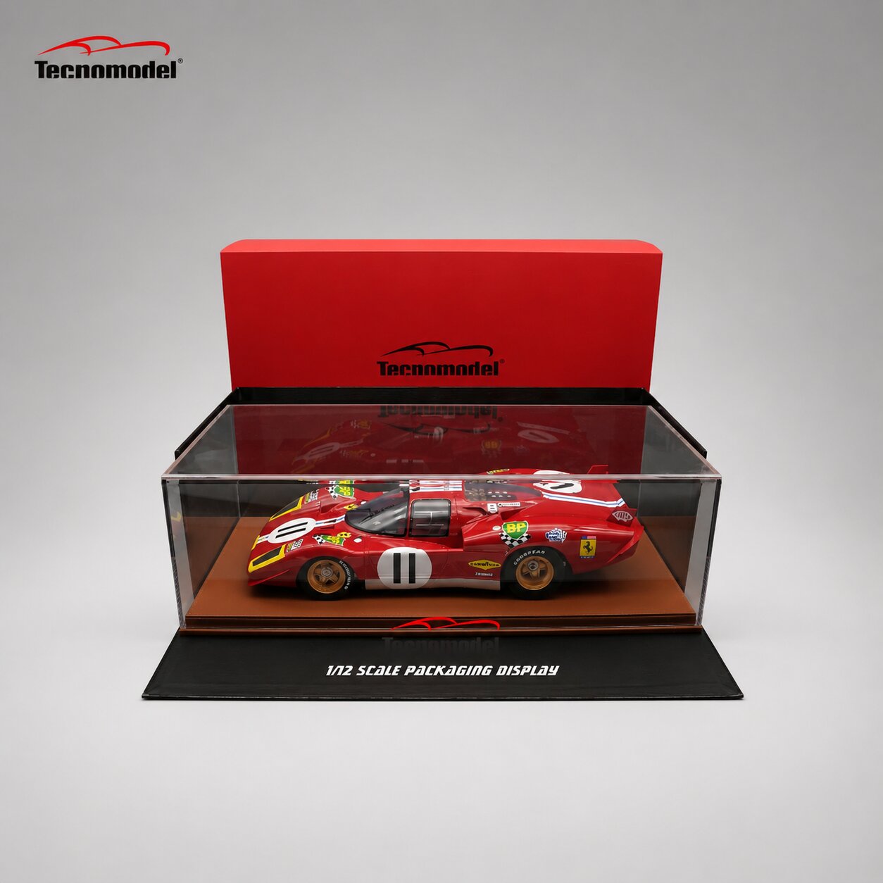 Ferrari 512 S Long Tail SEFAC #6 – 24 Hours of Le Mans 1970 (Vaccarella / Giunti) Limited Edition 1:12 Scale – Tecnomodel – view 3
