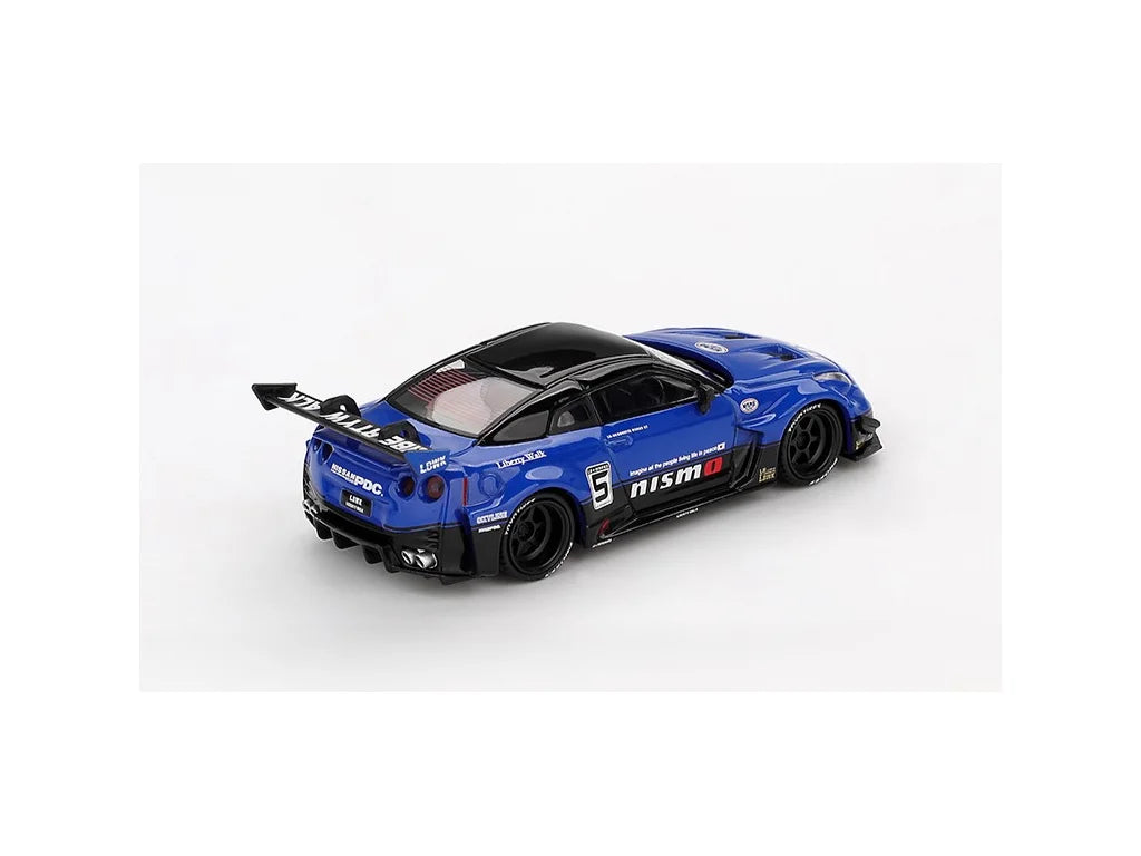 Nissan GT-R R35 Ver.2 LB-Silhouette Works Blau 1:64 Diecast-Modell
