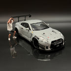 Nissan GT-R R35 Liberty Walk 2.0 2024 灰色 1:18 Solido 宽体模型车