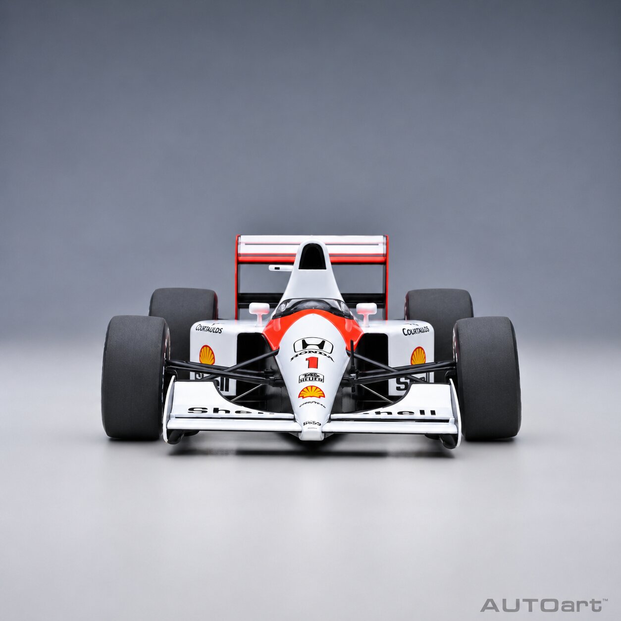 McLaren Honda MP4/6 #1 1991 – Ayrton Senna World Champion (Includes Marlboro Decals) 1:18 Scale – AUTOart – view 4