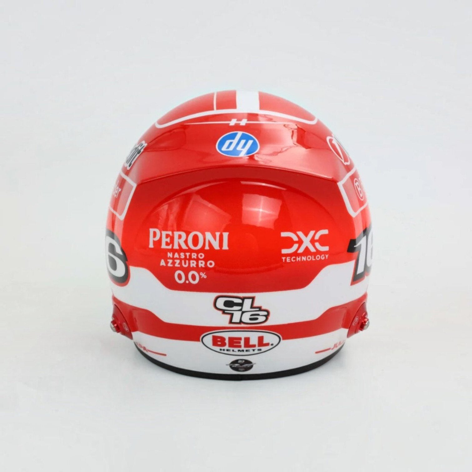 Mini casco de la temporada 2025 de Charles Leclerc #16 de Bell a escala 1:2 de BELL