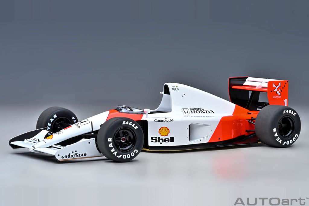McLaren MP4/6 Honda #1 – Ayrton Senna Weltmeister, Großer Preis von Japan 1991 im Maßstab 1:18 von AUTOart