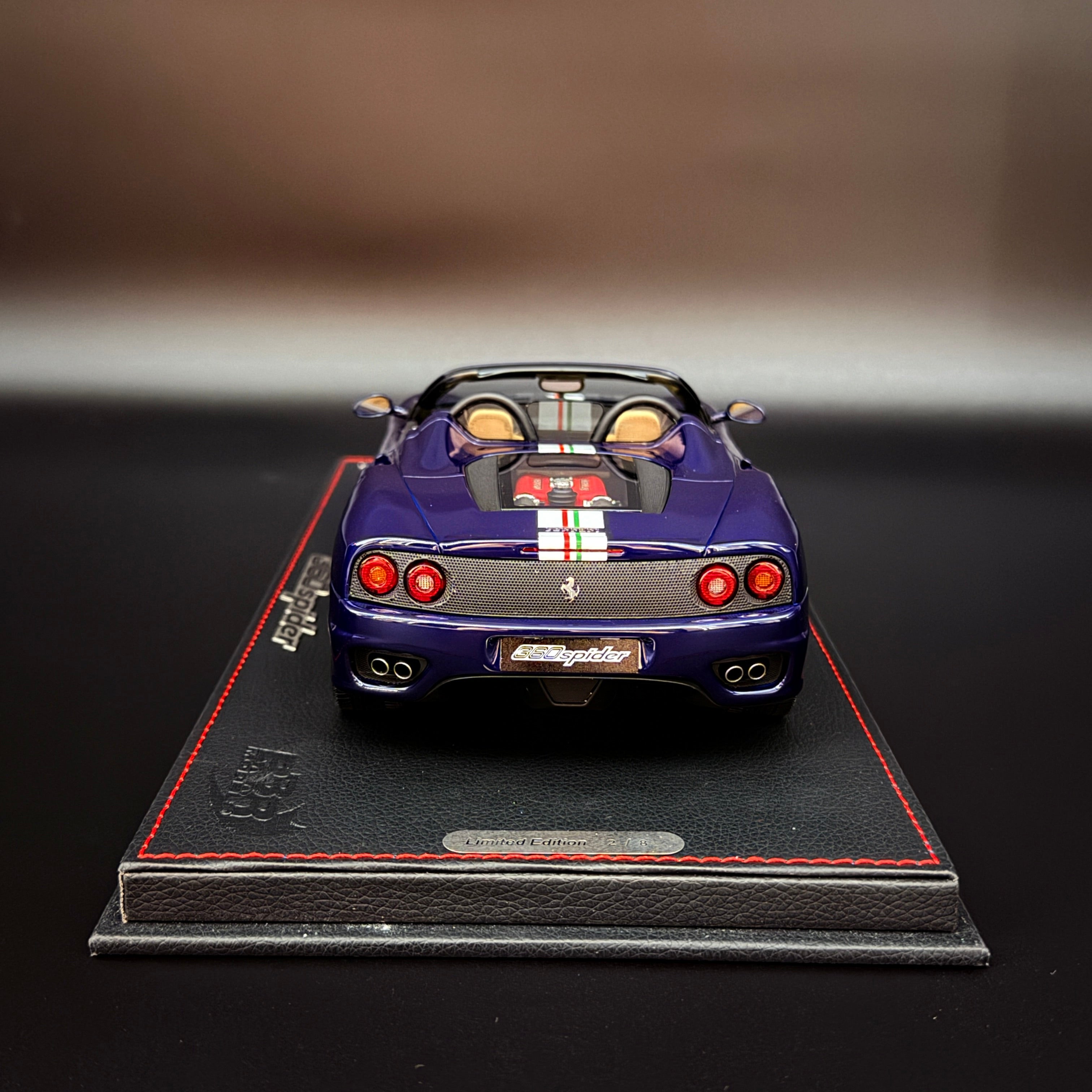 1/18 Ferrari 360 Modena Spider Blau Le Mans, F1-Schaltung.