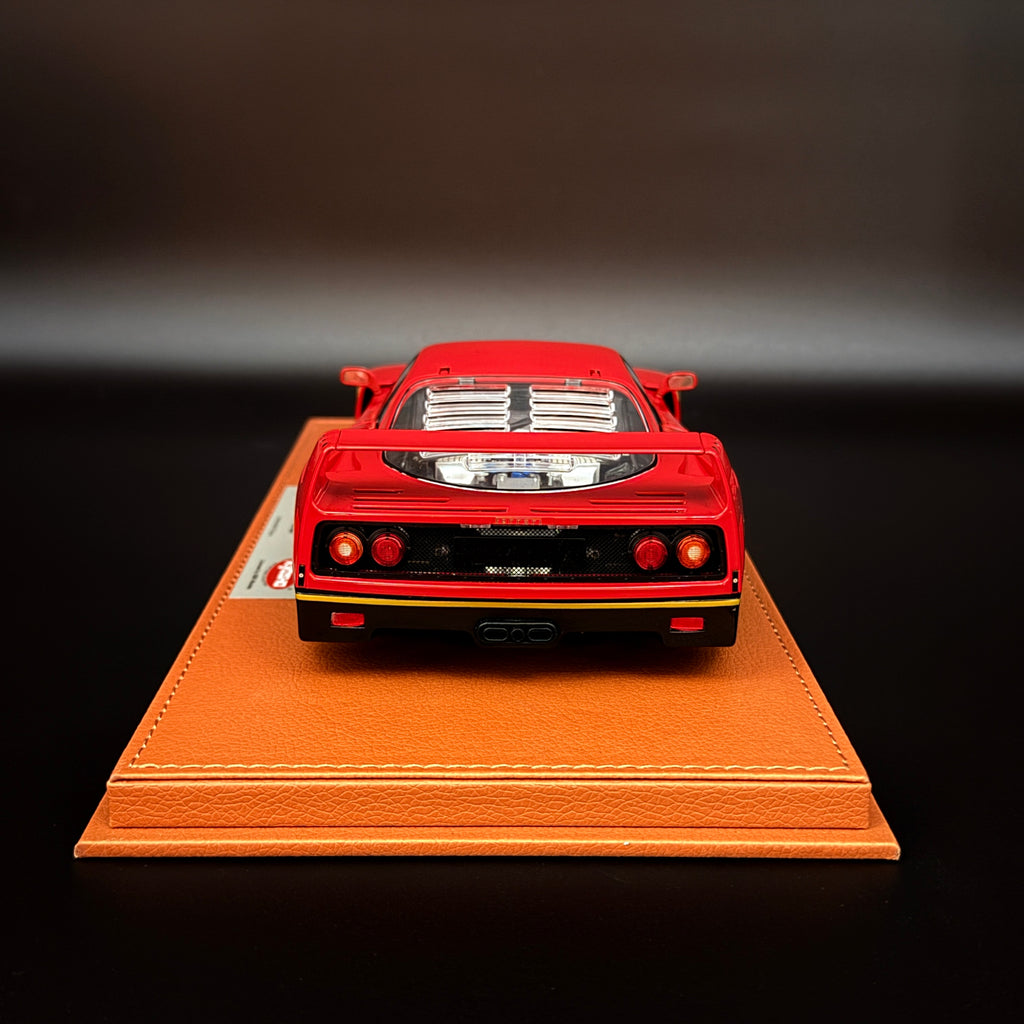 Bbr-models Ferrari F40 1987 - Mit Vitrine - Mit Showcase 1/18 Rot Schwarz Gold