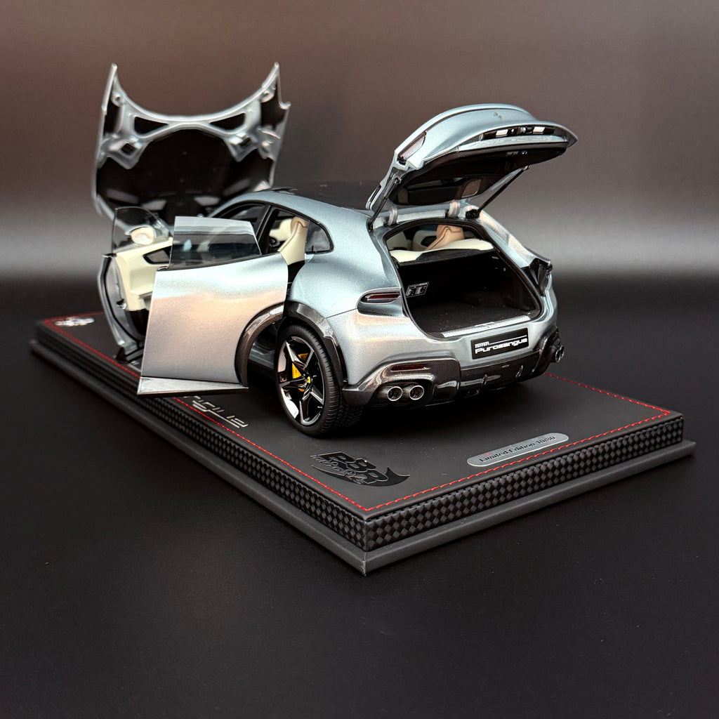 1/18 Ferrari Purosangue Grigio Titanio mit Dach, limitiert auf 80 Stück, BBR