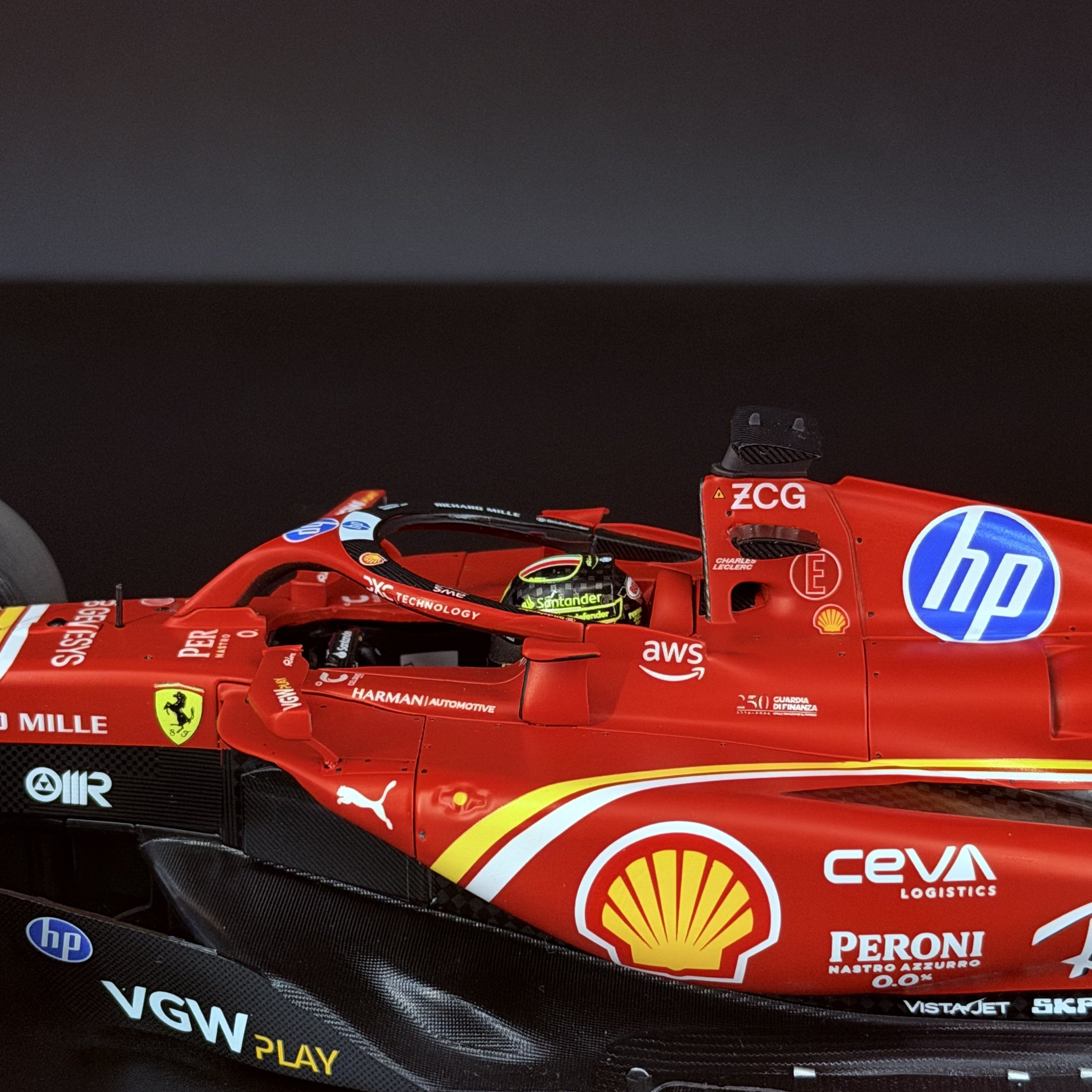 Ferrari SF-24 #16 – Großer Preis von Italien 2024 Sieger Charles Leclerc Maßstab 1:18 von BBR Models