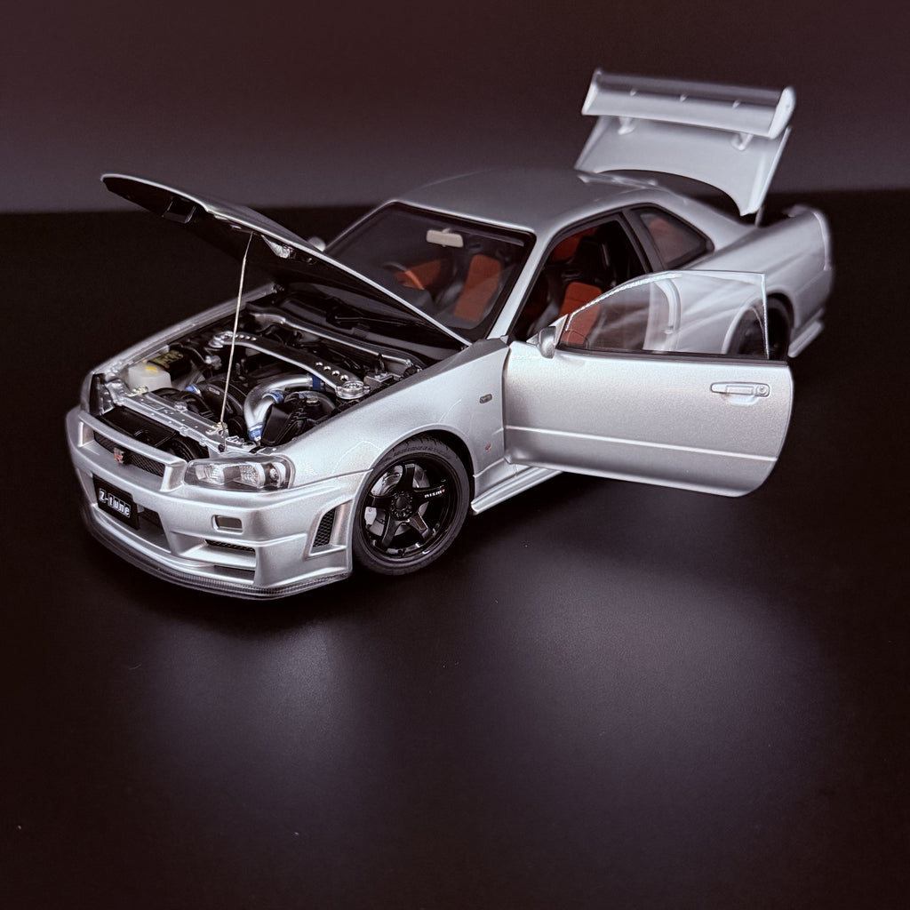 Nissan Skyline GT-R (R34) NISMO Z-Tune 2005 – Z-Tune Silver Maßstab 1:18 von AUTOart