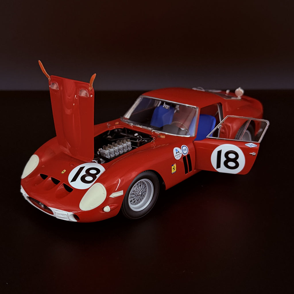 Ferrari 250 GTO #18 – 1963 Daytona 3 Hours, Rot 1:18 Maßstab von KYOSHO (Lizenziert von BBR Models)