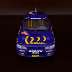 Subaru Impreza 555 Rallye Monte Carlo 1995, vůz č. 5, Carlos Sainz, měřítko 1:18 s vitrínou od Kyosho