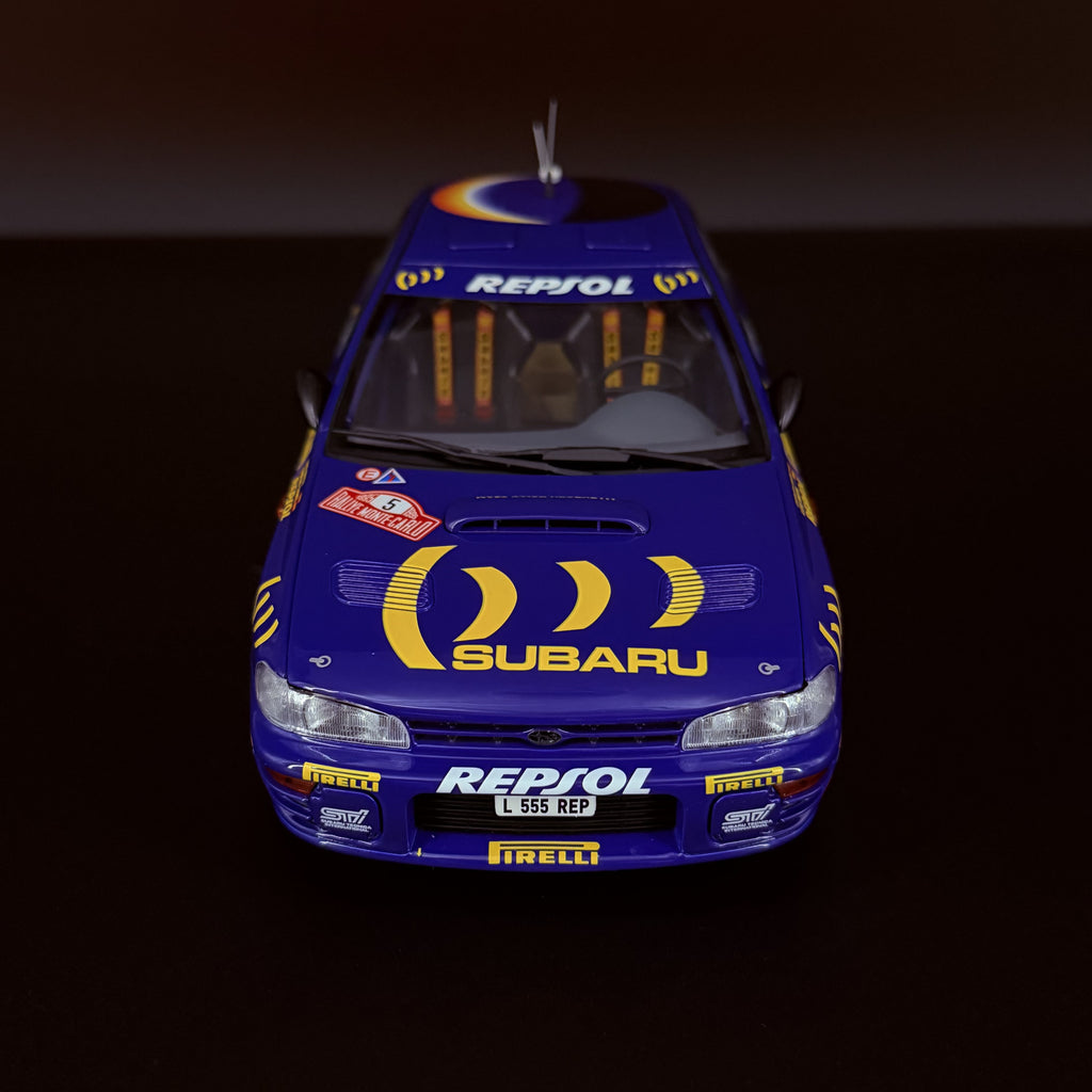 Subaru Impreza 555 #5 – Rallye Monte Carlo 1995 Carlos Sainz Maßstab 1:18 von KYOSHO