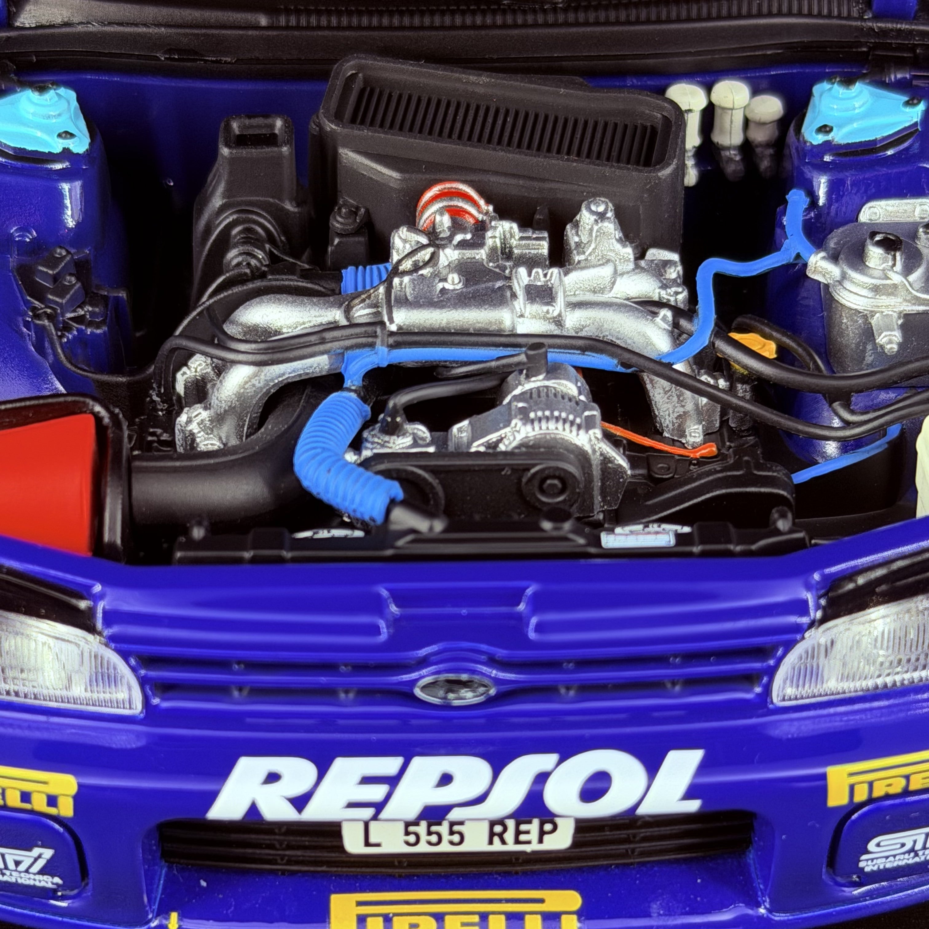 Subaru Impreza 555 #5 – Rallye Monte Carlo 1995 Carlos Sainz Maßstab 1:18 von KYOSHO