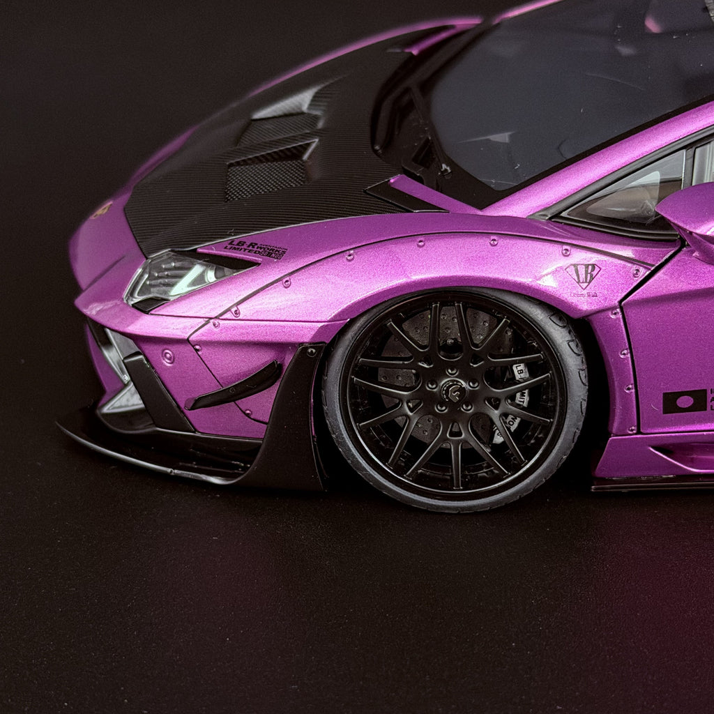 Lamborghini Aventador Liberty Walk LB-Works Limited Edition (Viola SE30) Maßstab 1:18