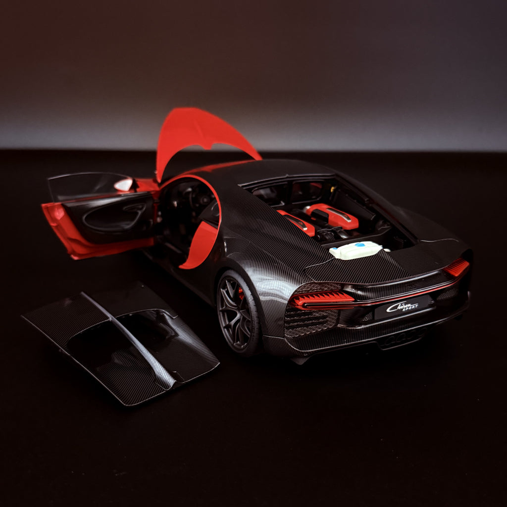 Bugatti Chiron Sport 2019 – Italian Red / Carbon 1:18 Maßstab von AUTOart