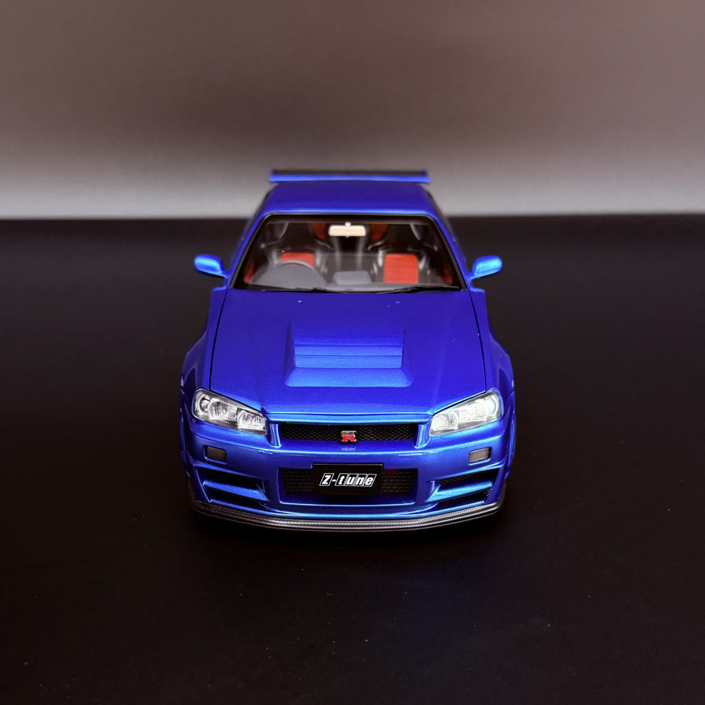 Nissan Skyline GT-R (R34) Z-tune 2005 – Blau 1:18 Maßstab von AUTOart