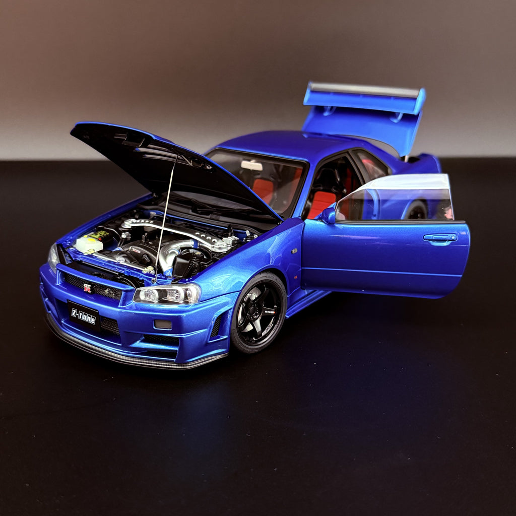 Nissan Skyline GT-R (R34) Z-tune 2005 – Blau 1:18 Maßstab von AUTOart