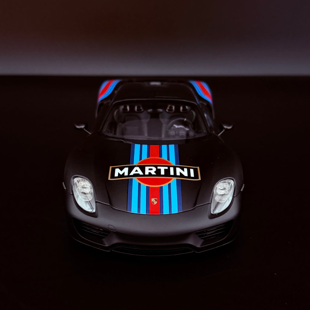 Porsche 918 Spyder Weissach Package Martini Edition 2013 – Schwarz 1:18 Maßstab von AUTOart