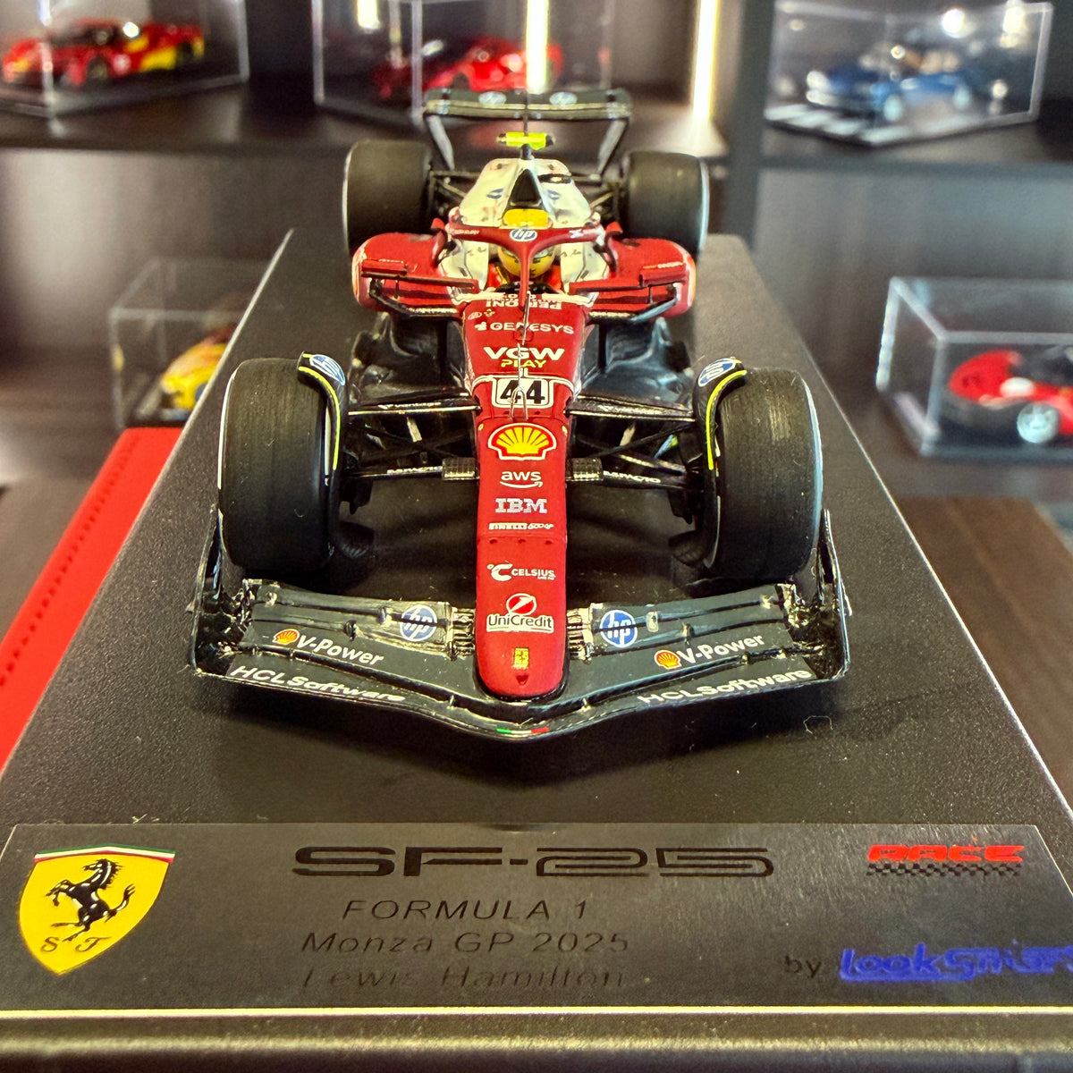 Ferrari SF-25 Monza Grand Prix 2025 Lewis Hamilton #44 1:43 Scale by LOOKSMART