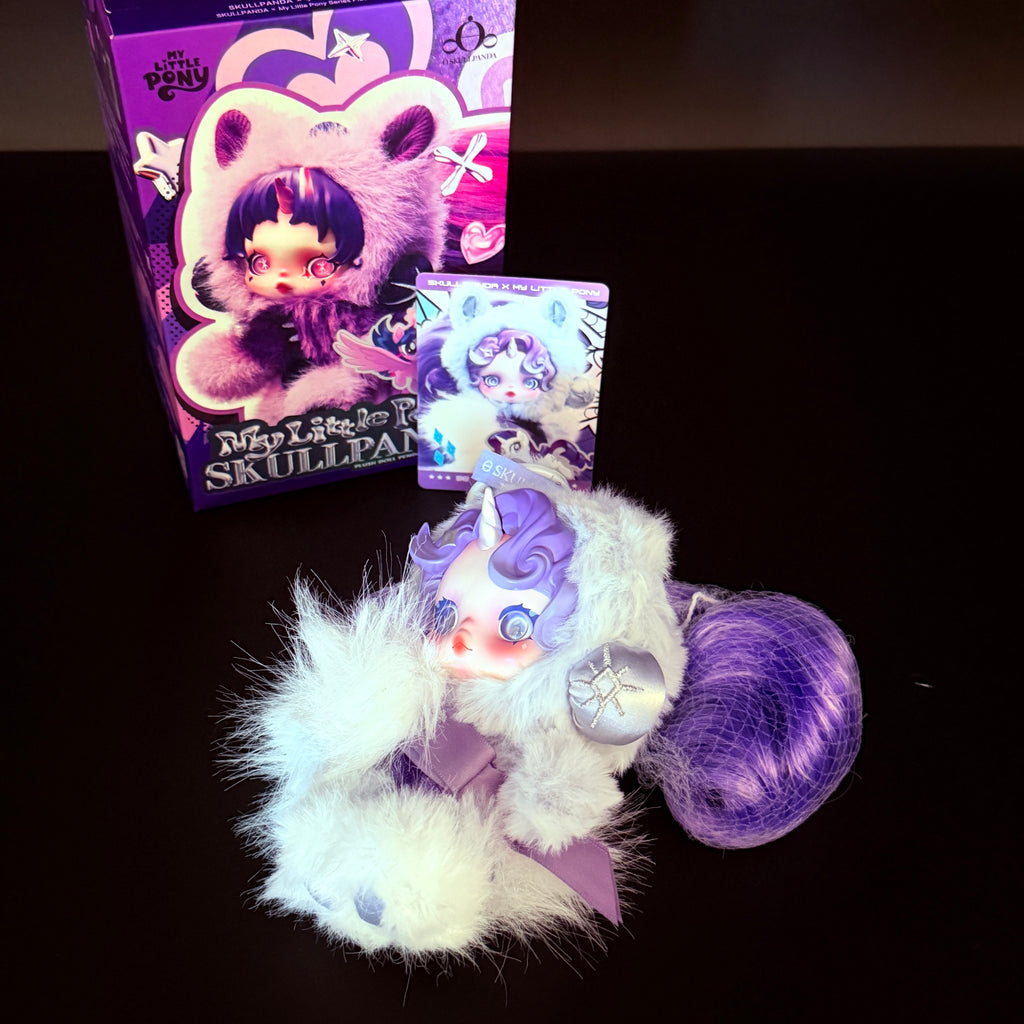 Caixa surpresa confirmada SKULLPANDA × My Little Pony Series Rarity Figure da POP MART