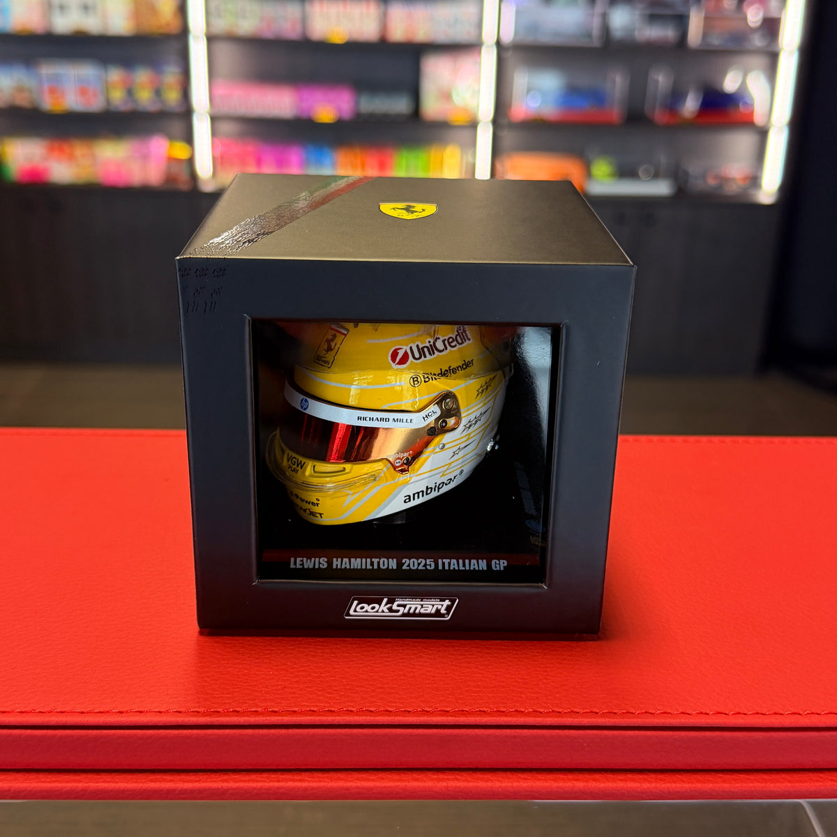 Lewis Hamilton 2025 Italian Grand Prix Helmet 1:5 Scale by LOOKSMART