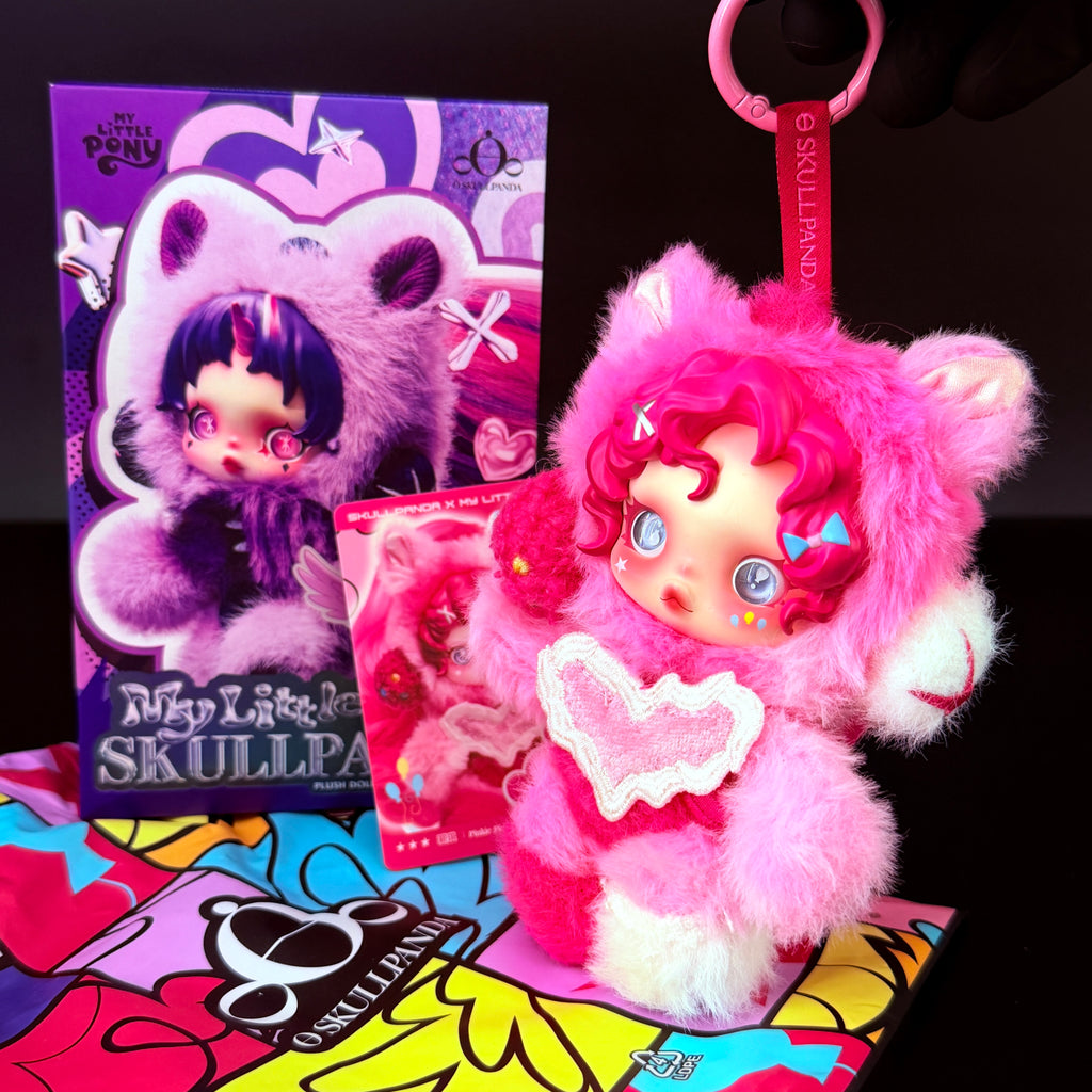 SKULLPANDA × My Little Pony Series Pinkie Pie Plush Doll Pendant by POP MART