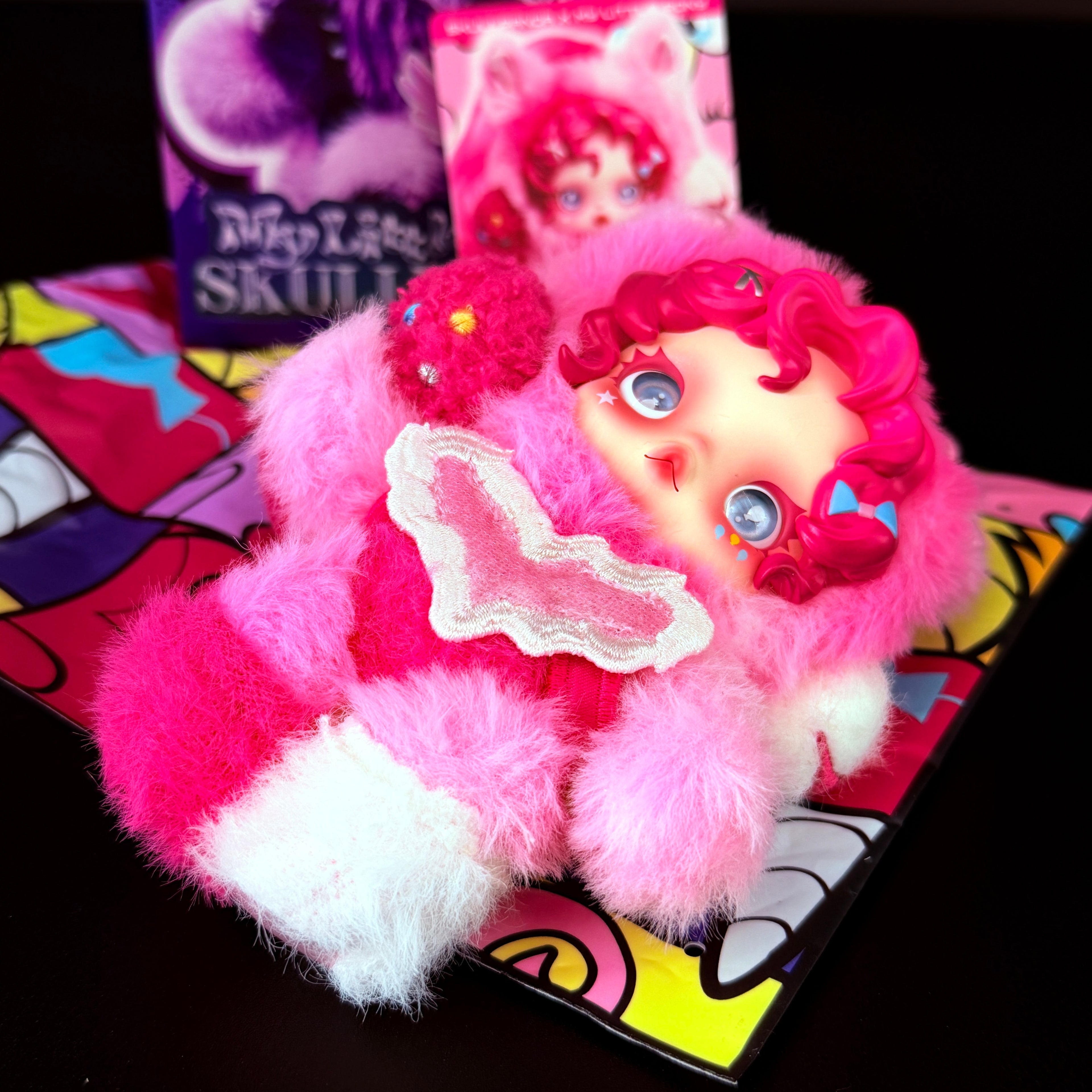 SKULLPANDA × My Little Pony Series Pinkie Pie, pendentif en peluche, par POP MART