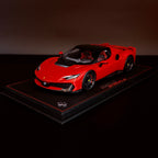 BBR Models Ferrari 296 Speciale Rosso Corsa con Techo Negro – Coche a Escala 1:18 con Vitrina (Edición Limitada 96 unidades) de BBR Models